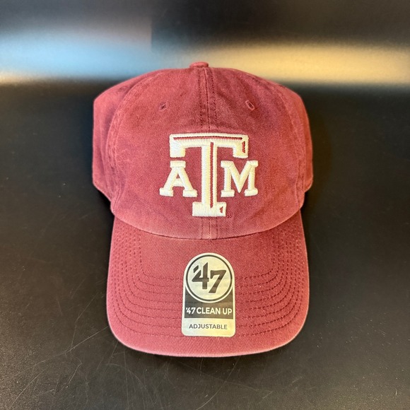 Texas A&M Aggies Maroon 47 Brand Clean Up Adjustable Baseball Cap Hat‎ - Picture 1 of 3